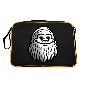 Smiling Yeti - Sasquatch Sighting - Retro Bag - black/gold - Back