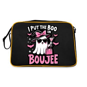 Stylish Ghost: I Put the Boo in Boujee - Trendy Ha - Retro Bag - black/gold - Back