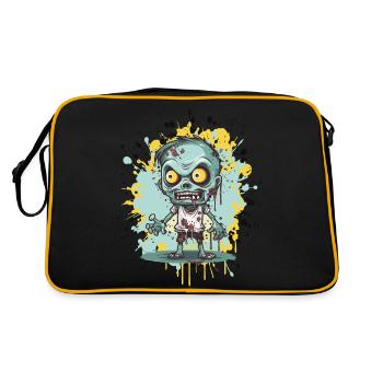 Bande dessinée de zombies - Sac Retro - noir/or - Dos