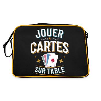 Jouer cartes sur table - Sac Retro - noir/or - Dos