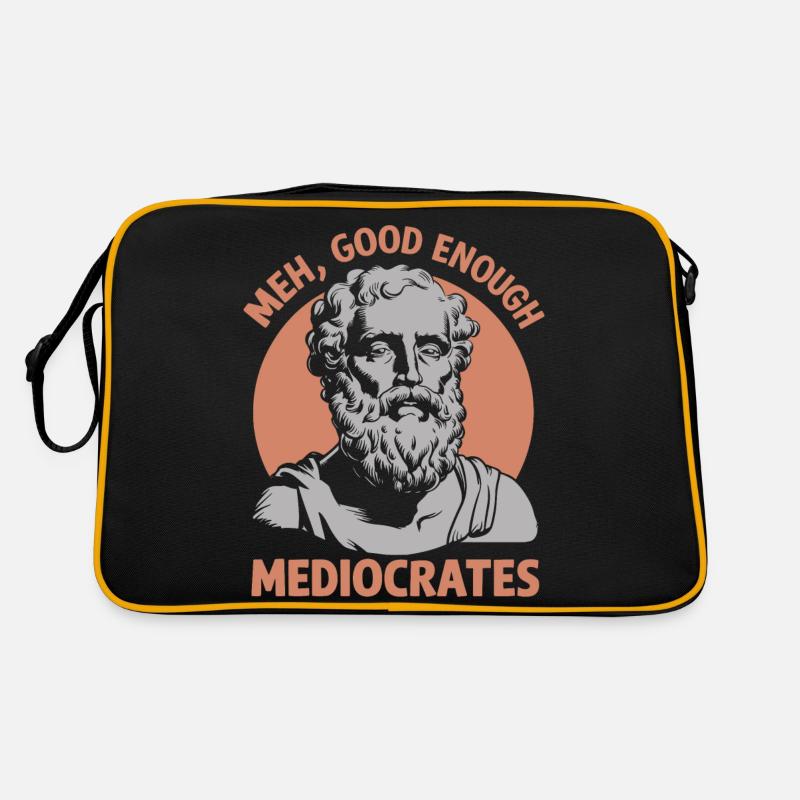 Entspannt durch Philosophie - Retro Tasche - Schwarz/Gold
