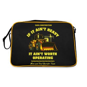 Power Work « Chargeuse sur pneus » - Sac Retro - noir/or - Dos
