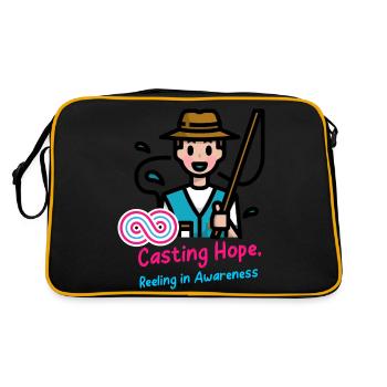 Casting Hope Taumeln im Bewusstsein - Retro Tasche - Schwarz/Gold - Hinten