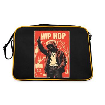 Design hip hop urbain - Sac Retro - noir/or - Dos