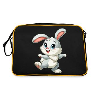 Rabbit Dancing png - Retro Bag - black/gold - Back
