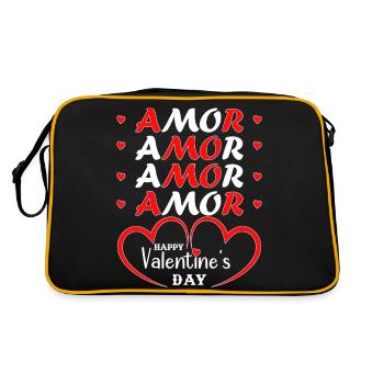 T-shirt happy valentine's day 2025 - Sac Retro - noir/or - Dos