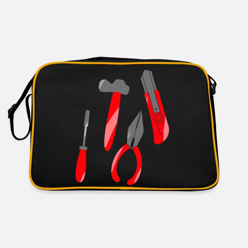 Handwerker sucht Werkzeug Design - Retro Tasche - Schwarz/Gold