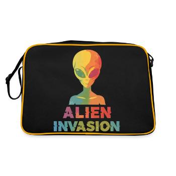 Alien Invasion : Invasion de l’espace ! - Sac Retro - noir/or - Dos