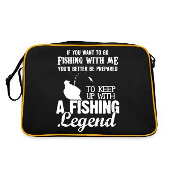 Be Prepared To Keep Up With Fishing Legend - Retro Bag - black/gold - Back