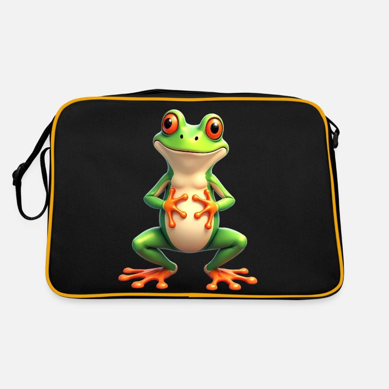 frog funny tree frog red-eyed tree frog Retro Bag