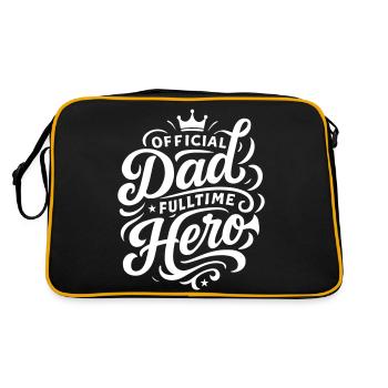 Papa Héros Papa Fête des Pères - Sac Retro - noir/or - Dos