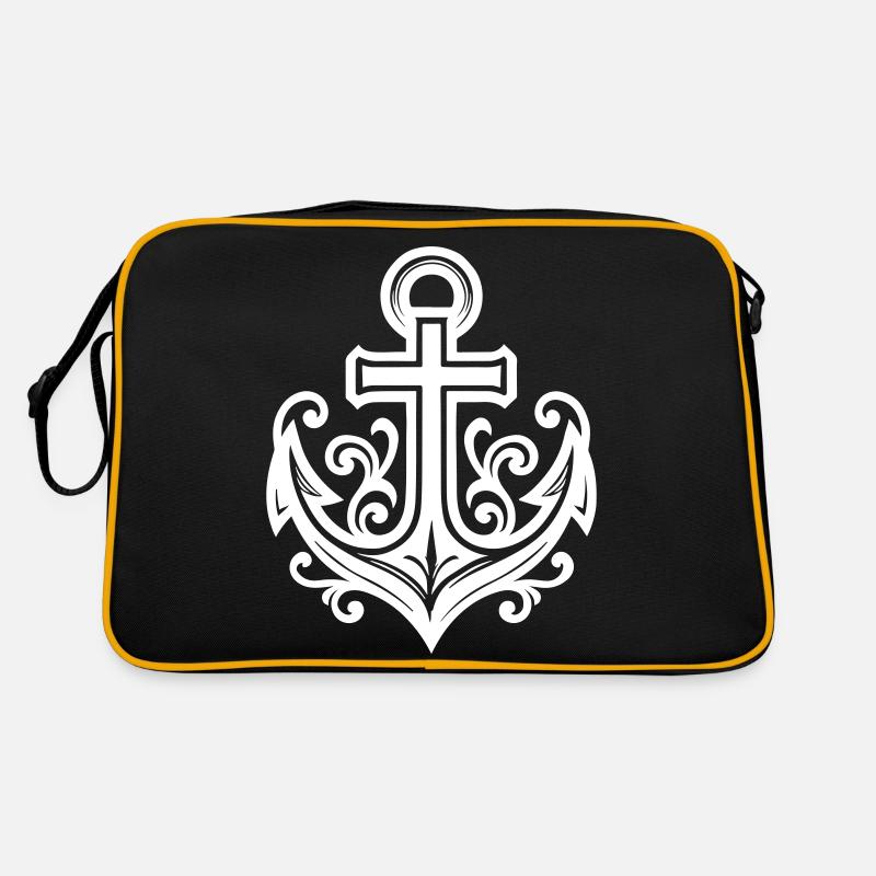 Anker Symbol Kreuz Retro Tasche