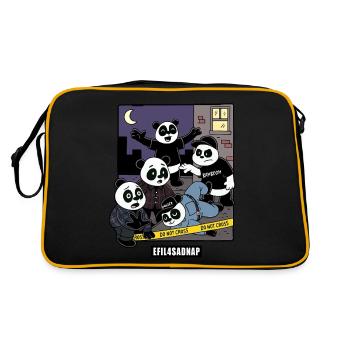 Pandas 4 Life - Retro Bag - black/gold - Back