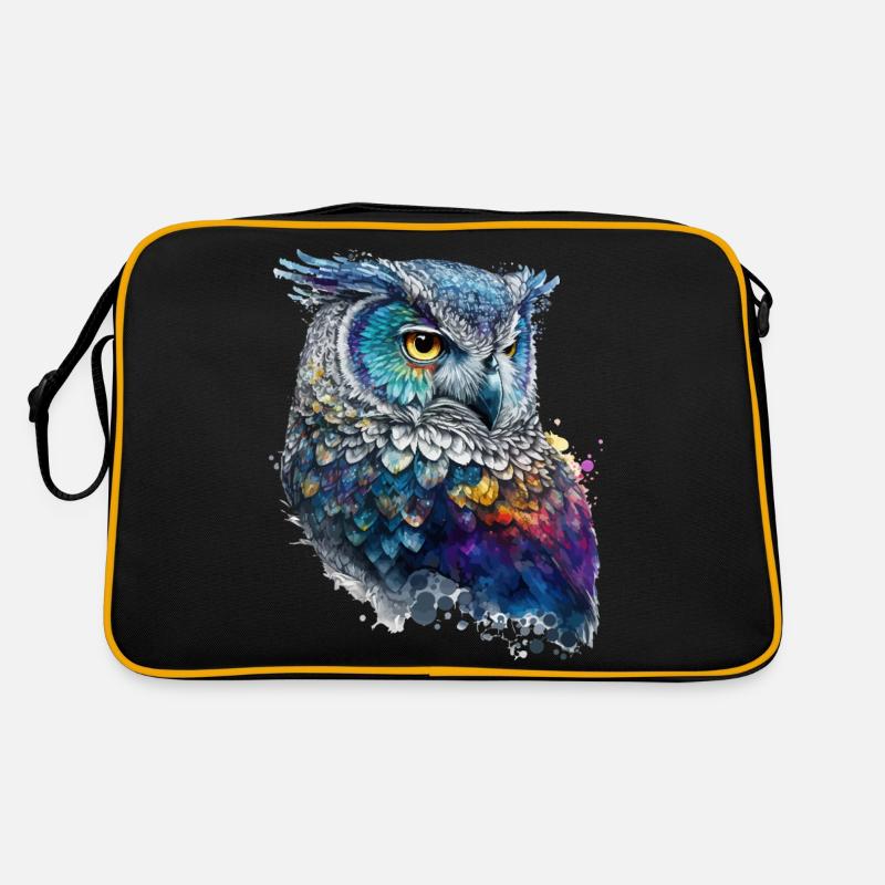 Aquarell Eule Retro Tasche