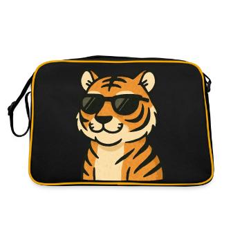 tiger comic - Retro Tasche - Schwarz/Gold - Hinten