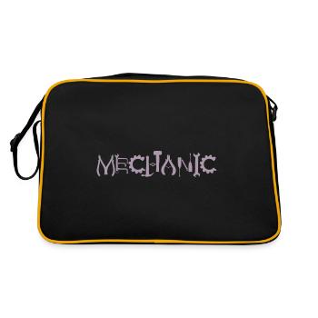 Mechanic Pliers Key Gear Silhouette - Retro Bag - black/gold - Back
