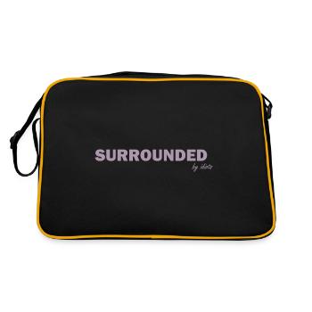 Surrounded by Idiots Funny Sayings - Retro Bag - black/gold - Back