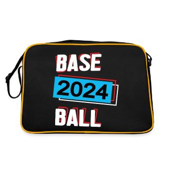 Baseball 2024 Baseballer Baseballspieler Spiel - Retro Tasche - Schwarz/Gold - Hinten