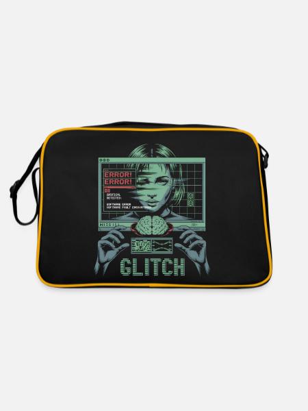 Error Glitch - T-shirt graphique futuriste - Sac Retro - noir/or - Dos
