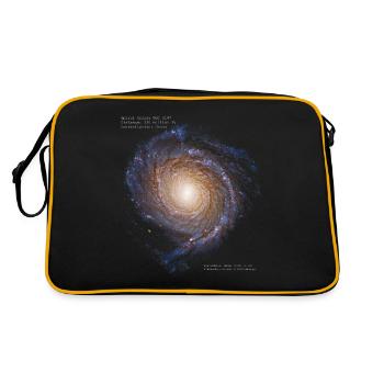 Spiral Galaxy NGC 3147 - Retro Bag - black/gold - Back
