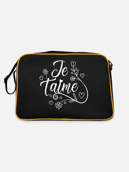 Je t'aime - Sac Retro - noir/or