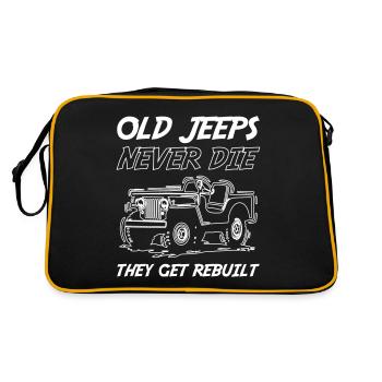 Old Jeeps Never Die They Get Rebuilt - Retro Bag - black/gold - Back