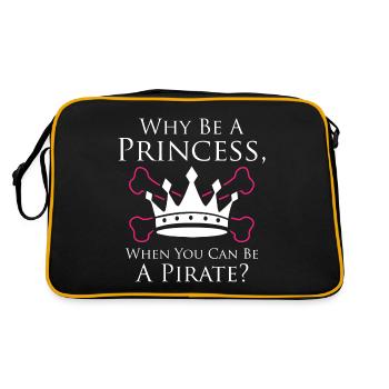 Pourquoi être une princesse quand vous pouvez être un pirate - Sac Retro - noir/or - Dos