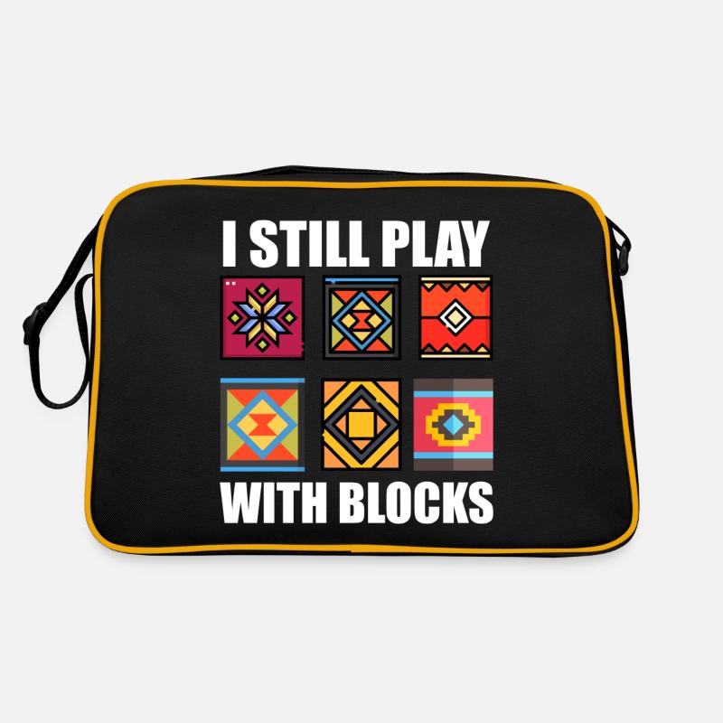 Funny Quilting I Still Play With Blocks Quilt Retro Bag