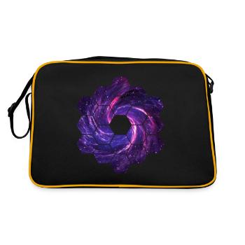 Supernova | Space, geometric figure - Retro Bag - black/gold - Back