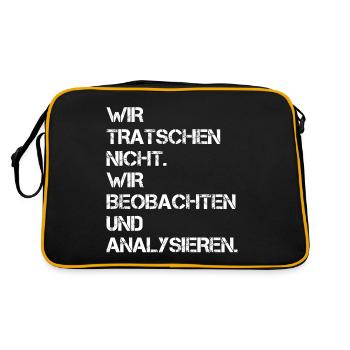 Gossip Observing Analyzing Gossiping Women - Retro Bag - black/gold - Back