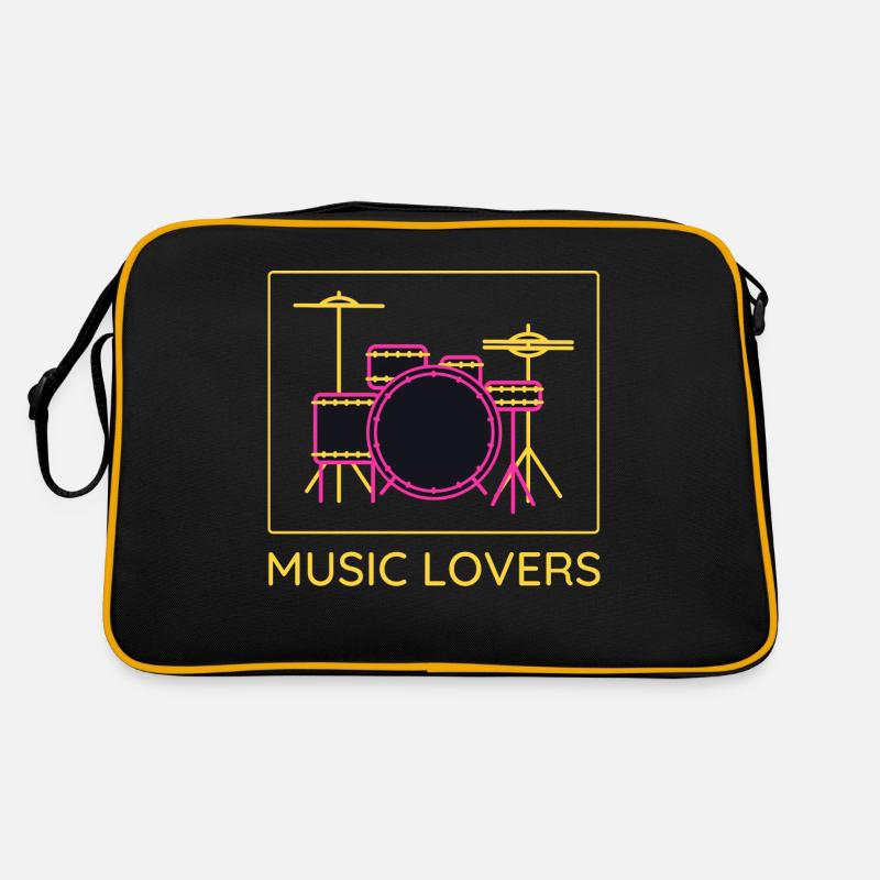 Conception de batterie pour les mélomanes - Sac Retro - noir/or