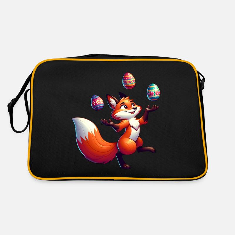 Easter Fox Juggler with Eggs Retro Bag