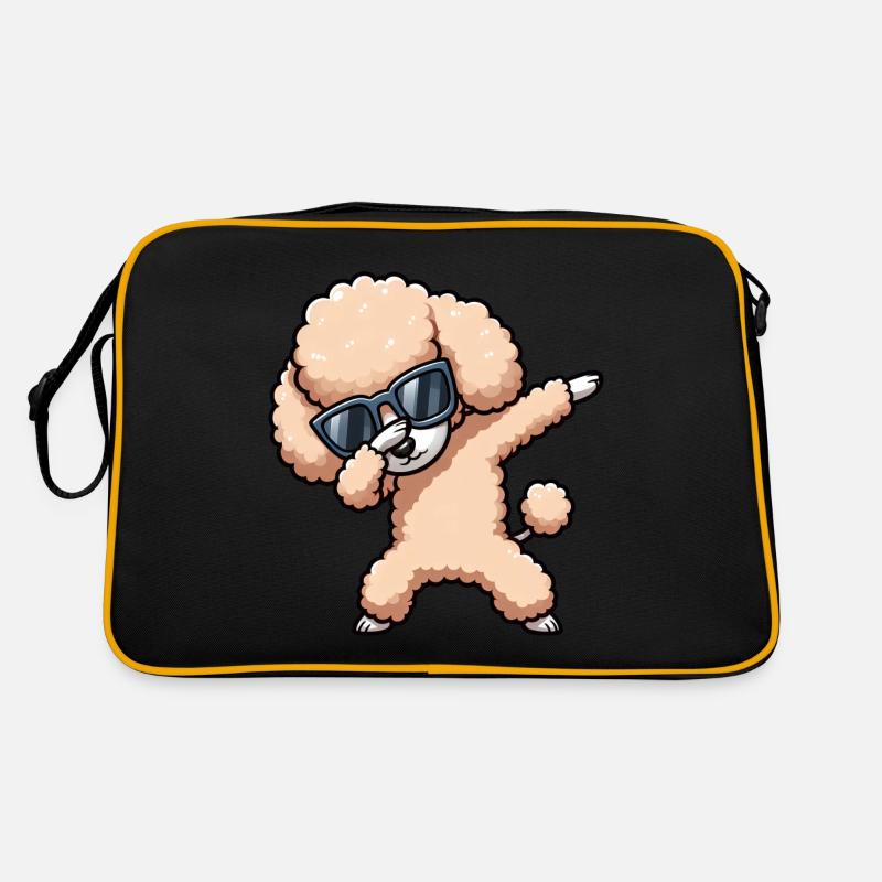 Cooler Pudel Dab Pose Lustig Retro Tasche