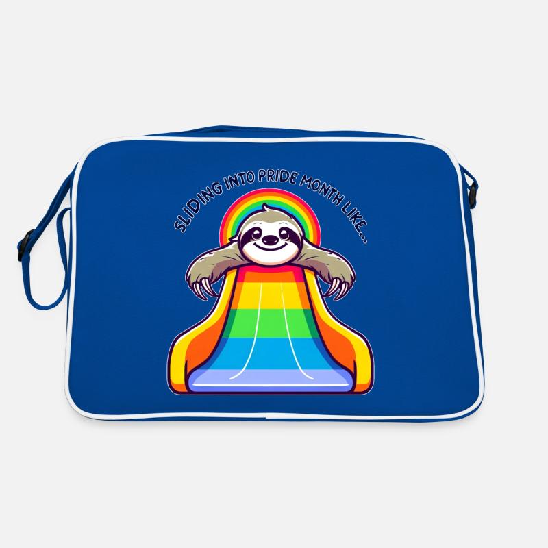 LGBTQ Pride Sloth Rainbow Slide Retro Bag