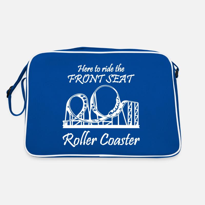 Here To Ride The Front Roller Coaster Retro Tasche