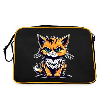 Naughty Red Cat - Retro Bag - black/gold - Back