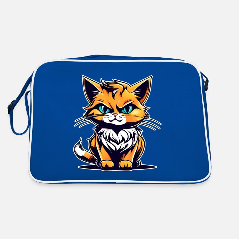 Freche rote Katze Retro Tasche