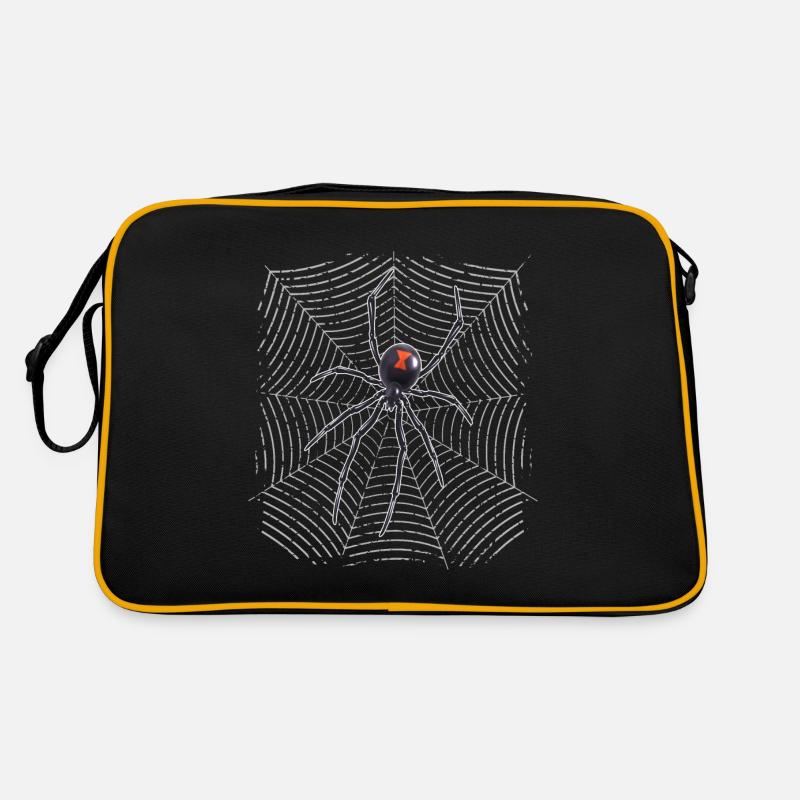 Spinne im Netz Retro Tasche