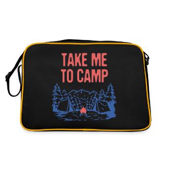 Take Me to Camp Summer Vacation Tropical Trip - Retro Tasche - Schwarz/Gold - Hinten