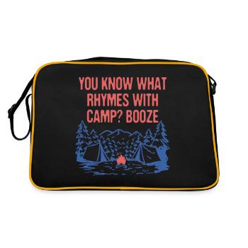 Qu’est-ce qui rime avec Camp Beer Lover Camping Drinker - Sac Retro - noir/or - Dos