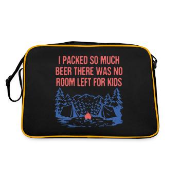 J’ai emballé tellement de bière Drôle Camping Humour Camper - Sac Retro - noir/or - Dos