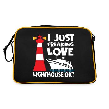 Je viens de flipper le phare d’amour OK - Sac Retro - noir/or - Dos