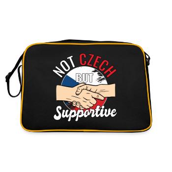 Pas tchèque mais un voyageur de pays favorable tchèque - Sac Retro - noir/or - Dos