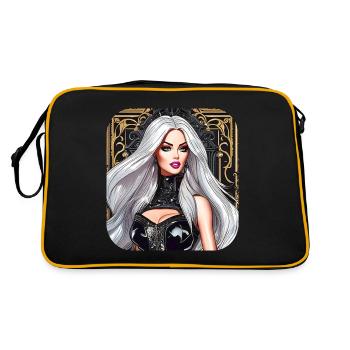 Anime Gothic Girl en or noir - Sac Retro - noir/or - Dos