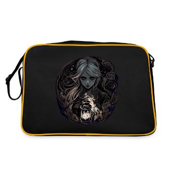 Gloomy Beautiful Witch / Wicca - Retro Bag - black/gold - Back