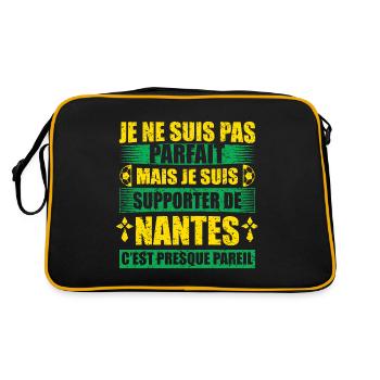 Cadeau drole pour les fans de nantes club - Sac Retro - noir/or - Dos