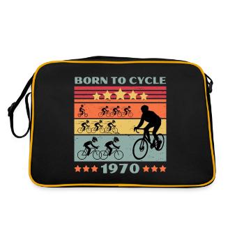 Passion vélo Born to Cycle 1970 - Sac Retro - noir/or - Dos