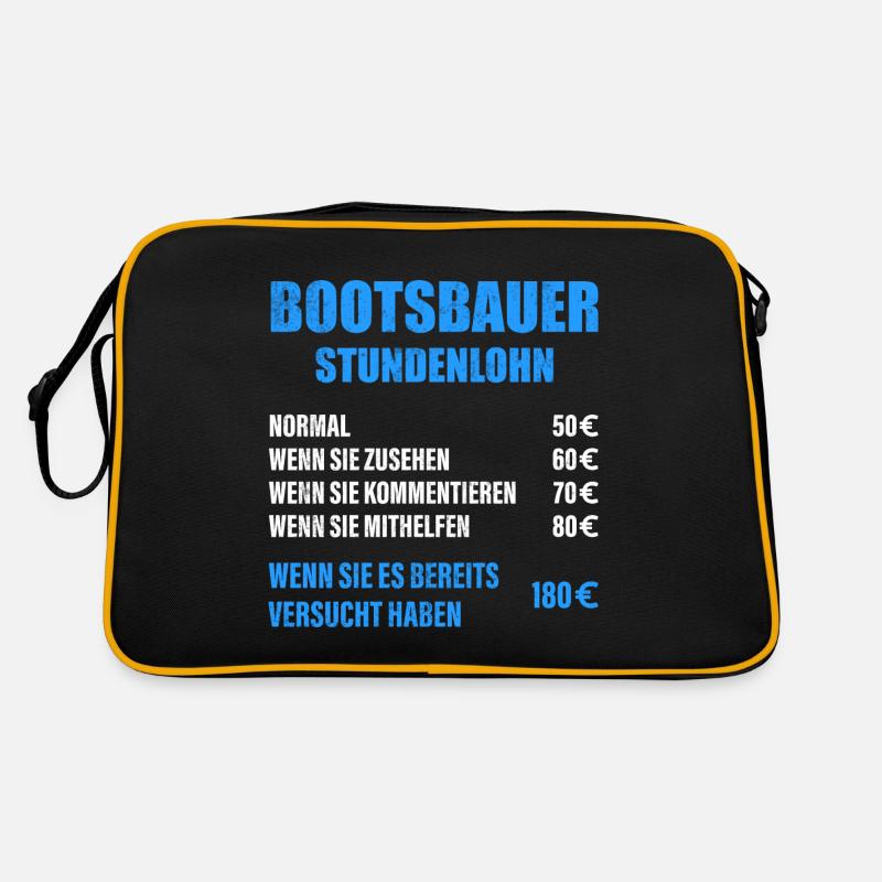Bootsbauer Spruch Retro Tasche
