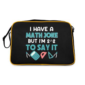 I have a math joke Hut i’m2 2 to say it - Sac Retro - noir/or - Dos