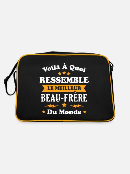 Le meilleur beau frère du monde - Sac Retro - noir/or - Dos
